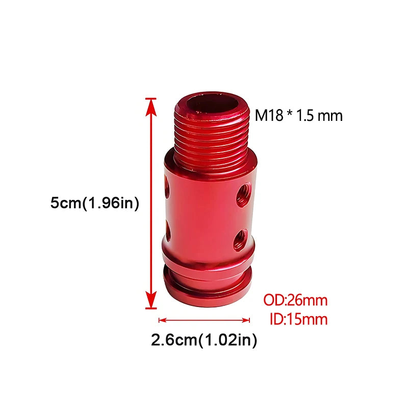Aluminum M18X1.5 Shift Knob Adapter Car Gear Stick Shifter Replacement Kits Shift Stick Connector for Most Vehicle Truck