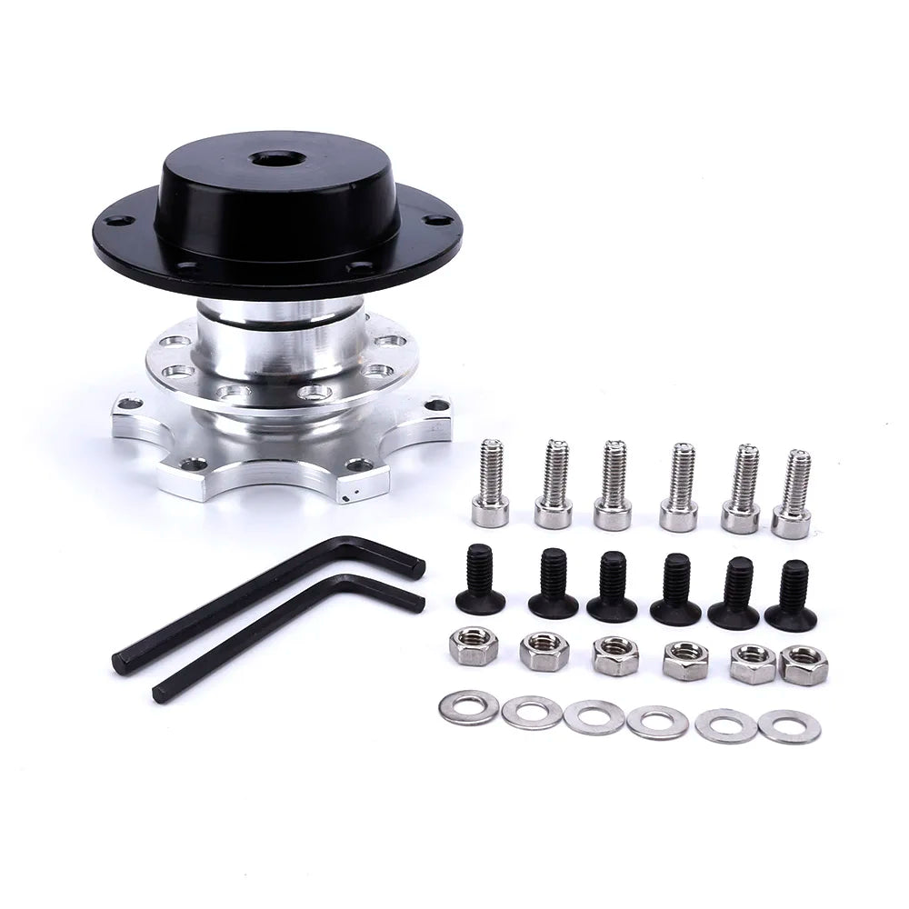 Universal 6 Hole Racing Steering Wheel Quick Release Hub Volante Quick Release Hub Adapter Removable Snap off Boss Kit