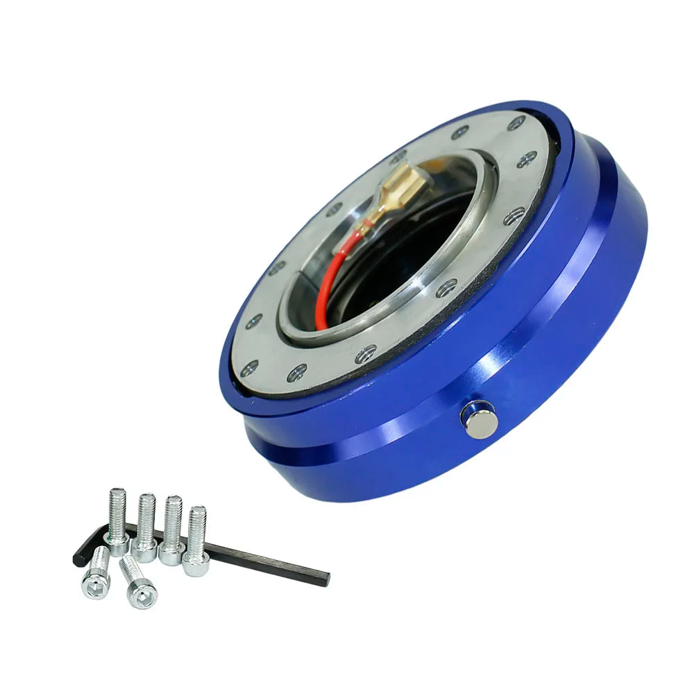 Thin Version 6 Hole Steering Wheel Quick Release Hub Adapter Snap off Boss Kit Sliver/ Purple/Blue/Golden/Black/Red/Neo
