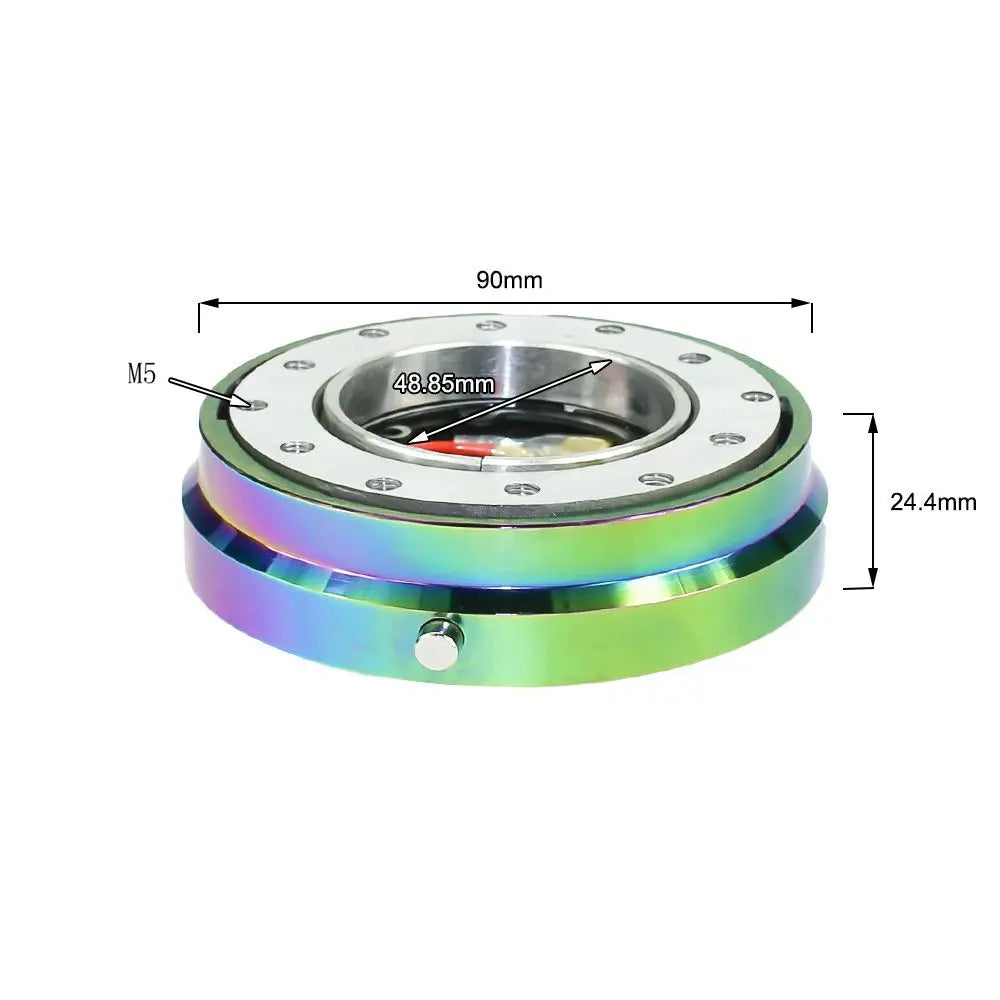 Thin Version 6 Hole Steering Wheel Quick Release Hub Adapter Snap off Boss Kit Sliver/ Purple/Blue/Golden/Black/Red/Neo