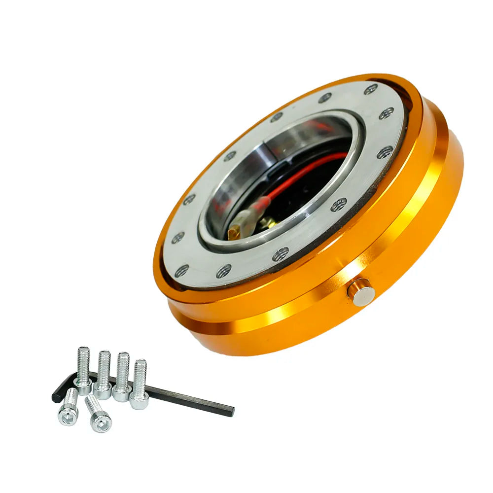 Thin Version 6 Hole Steering Wheel Quick Release Hub Adapter Snap off Boss Kit Sliver/ Purple/Blue/Golden/Black/Red/Neo