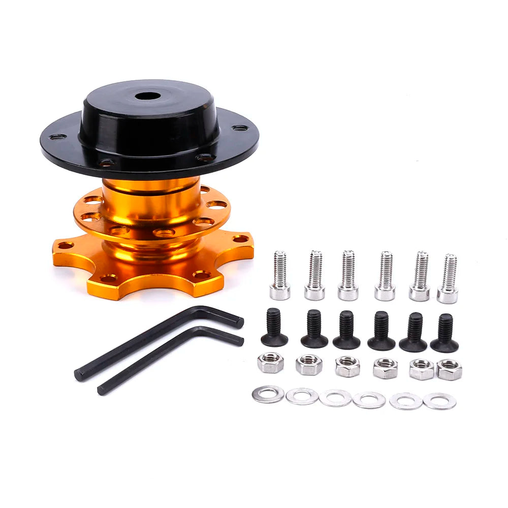 Universal 6 Hole Racing Steering Wheel Quick Release Hub Volante Quick Release Hub Adapter Removable Snap off Boss Kit