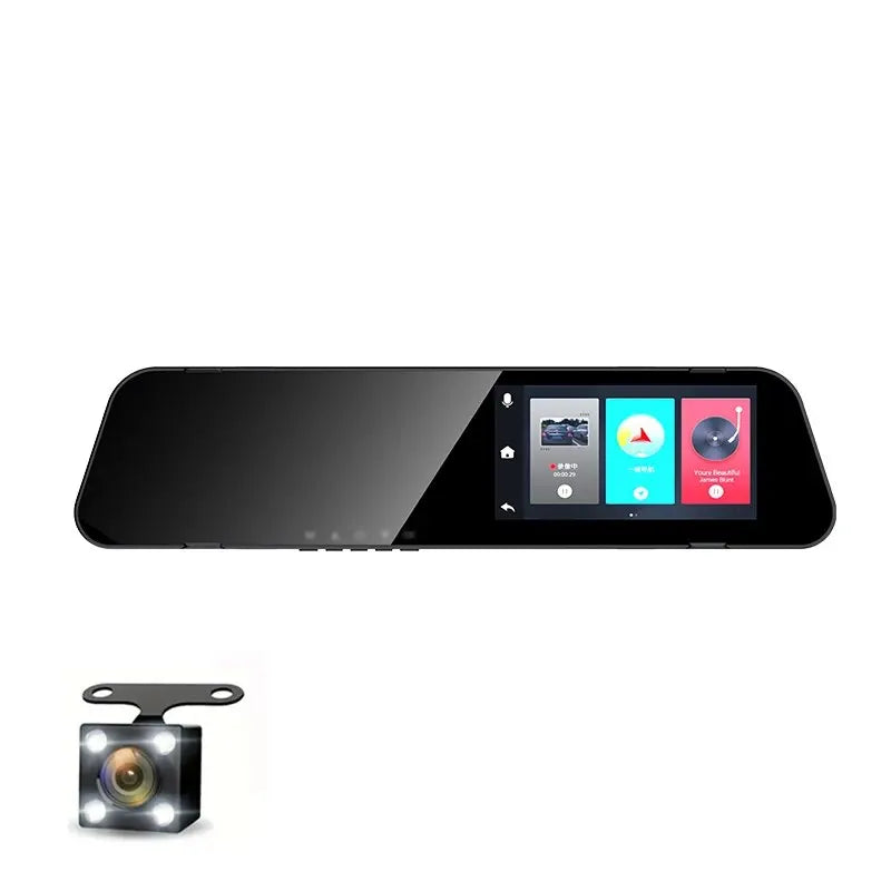 Car Front and Rear Dual Lens HD Night Vision 1080P Driving Recorder4 Inch Rear View Mirror Car Dvr, Car Recorder, Car Monitoring