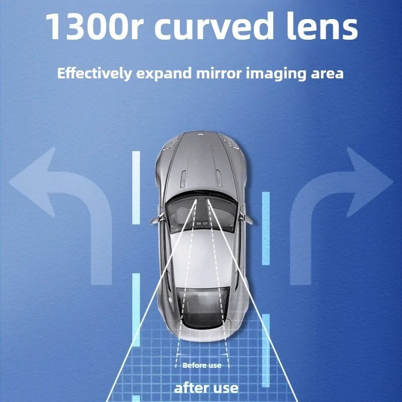 2 Size Big View Universal Car Mirror Interior Rearview Mirrors Auto Rear View Mirror Anti-Glare Curved Mirror Auto Accessories
