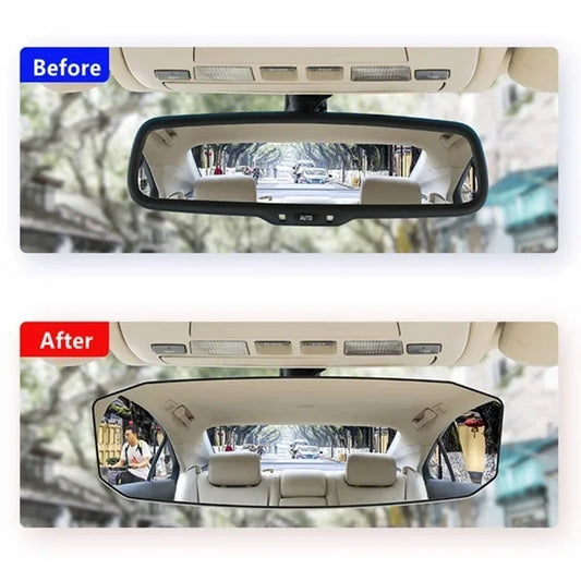 2 Size Big View Universal Car Mirror Interior Rearview Mirrors Auto Rear View Mirror Anti-Glare Curved Mirror Auto Accessories