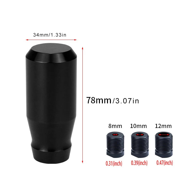 78Mm Gear Shift Knobs Universal Aluminum Alloy Weighted Shifter Knobs Metal Gear Lever Stick Handle Gear Shifter Gear Head Knob