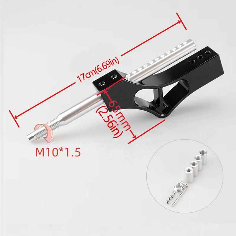 Adjustable Weighted Car Aluminum Shift Knob Extension Height Lever Gear Shifter Extender Universal with 8 10 12 Adapters