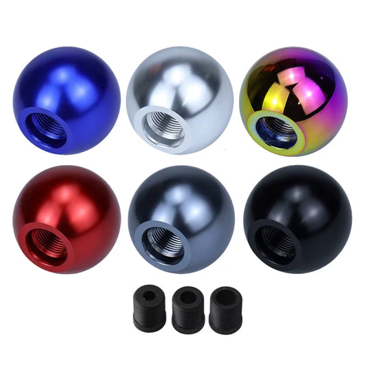 Universal Auto Shift Knob Aluminum Ball Gear Shift Knob with Screw Nut Manual Transmission Vehicles Interior Replacement Parts