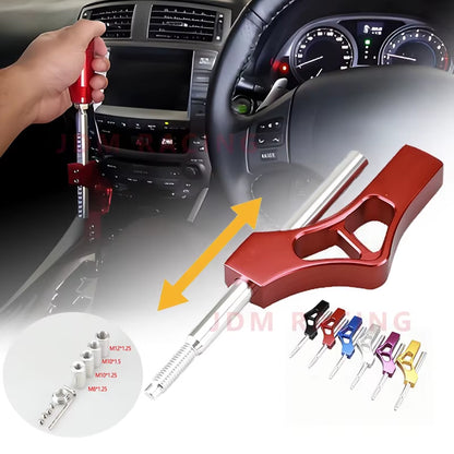 Adjustable Weighted Car Aluminum Shift Knob Extension Height Lever Gear Shifter Extender Universal with 8 10 12 Adapters